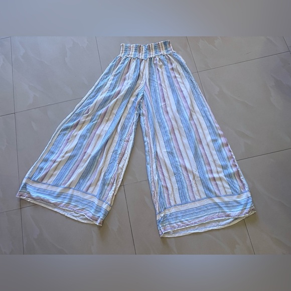 Summer Striped Ocean Drive Summer Wide Leg Pants Quite Harbor Venice Womens L - Picture 13 of 13